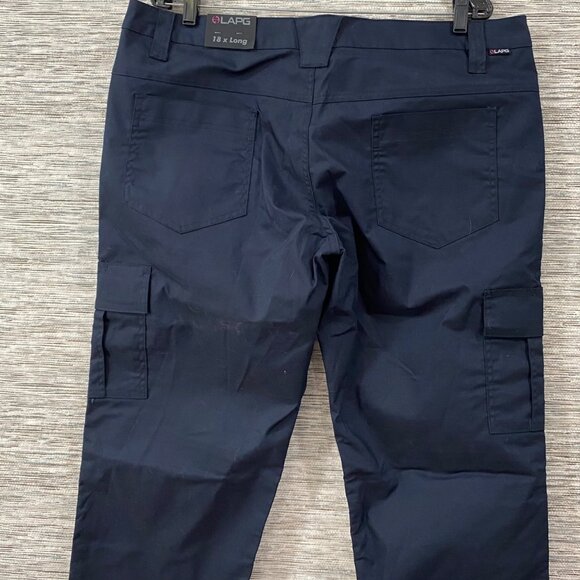 LAPG Mens Tactical Cargo Pants 18X Long Navy Blue Durable Ripstop Fabric - Picture 5 of 11